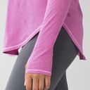 Lululemon  Yogini 5 Year Long Sleeve Tee Pink Stripe Photo 2