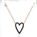 Black Diamond Stephanie Gottlieb (SG Fine)  heart necklace on 14k rose gold chain Photo 1