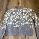 ASTR NEW  The Label Size Large Marissa Cardigan Sweater Gray Floral Photo 11