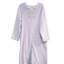 Oscar de la Renta  plush quilted jacquard lavender purple muumuu robe lounge wear Photo 0