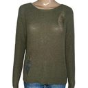 Miley + Molly  olive distressed sweater Photo 0