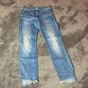 MOTHER Stunner Zip‎ Ankle Step Fray Good Girls Do Blue Jeans ( 25 ) Photo 1