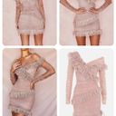 House Of CB Sorrel Blush Lace Frill Mini Dress Photo 2