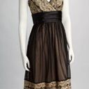 Jessica Howard  evening gold bronze and black evening laced dress Photo 0