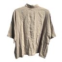 Everlane  The Tencel Button Down Square Short Sleeve Top Light Brown Size Small Photo 1