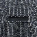 White House | Black Market  Faux Pearl-Trim Tweed Topper Black Navy Ivory Size XS Photo 10