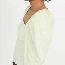 Vince NEW  Draped Square Neck Top in Honeydew Photo 1