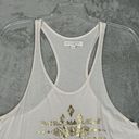 Spiritual Gangster  Shirt Womens Large Cream Gold Hamsa Graphic Racerback Tank Photo 3