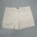 White House | Black Market  Khaki Cotton Stretch 5” Shorts Size 12 Photo 4