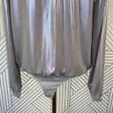 Michelle Mason  Metallic Draped Lamé Thong Bodysuit Photo 8