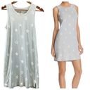 Current/Elliott Current Elliott Women 0 The Beatnik Star Print Sleeveless Dress Pale Teal White Photo 1