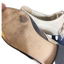 Giorgio Armani  Womens Size 5 Oxford Shoes Blue Cream Leather Lace Up Tie Photo 12