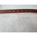 EXPRESS  Brown Faux Leather Belt With Gold Buckle - Size M/L Photo 2