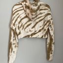 Good American Cropped & Cool Hoodie - Putty Tie Dye - Sz 0/XS - Cozy Loungewear Photo 3