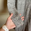 The Loft  Grey Long Sleeve Crew Neck Mini Dress Sweater Dress Photo 4