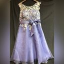 Jaden lilac dress with white upper shoulders tulle with flowers Size 16 Photo 4