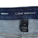 Lane Bryant  Womens  Dark Wash Blue Denim Skinny Jeans 1084542 Plus Size 20 R Photo 7