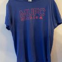 Adidas  Womens Manchester United Red Devils T Shirt Womens XLarge Blue & Red Photo 0