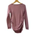 Isabel Maternity  by Ingrid & Isabel Women's Textured Lace-up Sweatshirt XS Photo 6