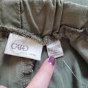 Cato  Green Cotton Raw Hem Cropped Pants NWT Photo 5