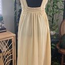 Free People  Delphine Pampas Pale Yellow Smocked Bust Midi Dress Photo 2