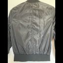 Love Tree  Black Sheen Bomber Jacket with Sleeve Zip Accent size Medium Photo 9