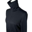 Worth New York Zip Front Black Long Sleeve Turtleneck Top Medium Photo 3