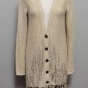 BKE  Boutique tank metallic fringed cardigan size small Photo 2