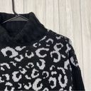 Nine West  Ribbed Leopard Animal Print Turtleneck Sweater size L Large Photo 7