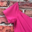 Blvd Hot Pink Off-The-Shoulder  Faux Wrap Mini Dress Photo 5