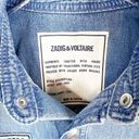 Zadig & Voltaire NWT  This Denim Patch Button Down Top S Blue Photo 5