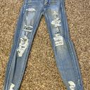 American Eagle  Outfitters jeans Women’s Super Stretch Distressed Sz 00 Short Photo 1