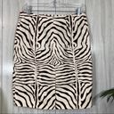 J. McLaughlin  Sagamore Velvet Zebra Mini Pencil Skirt size 4 Photo 3