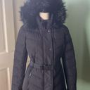 London Fog New women’s puffer belted hoodie jacket, Size S Photo 4