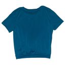 Buff Bunny ocean blue front wrap workout T-shirt women’s size small Photo 1