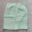 Nine West  Green Tweed Pencil Skirt 6 About Knee Length Photo 1