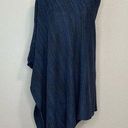 Sejour Silk Blend Blue Heather Knit Poncho Women’s Sweater Size 1X Photo 0