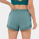 Halara  NWT Breezeful Hi Waist Drawstring Mesh Pocket 2-in-1 Shorts Mineral Blue Photo 2