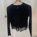 Lululemon  size 4 black long sleeve top with mesh detail Photo 1