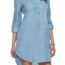 SO  utility shirt shift collared dress with long sleeves Photo 1