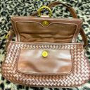 Loft 🛍👜 Ann Taylor  Brown Basket Weave Handbag Purse Shoulder Bag Photo 1