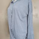 Velvet Heart Blue Striped Button-Down Blouse, Women's S Photo 2