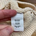 J.Crew  Womens XXS Sweater Peach Cream Cotton Blend Knit Pointelle Raglan Sleeve Photo 4