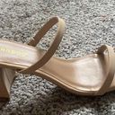 Bamboo Beige double strap heels Photo 0