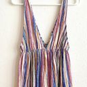 Urban Outfitters Isla Plunge Babydoll Rainbow Stripe V Cut Tank Top Size Small Photo 1