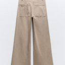 ZARA Marine Straight High Rise Jeans in Sand/Brown Photo 6