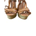 White House | Black Market WHBM Lupita Strappy Calf Espadrille Wedge Sandals Sz 9 Photo 3