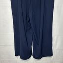 Suzanne Betro NWT  Navy Pleated Wide-Leg Crop Pants Size 2X (38x24) Tie Waist Photo 5