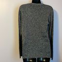 August Silk s Knits Black Glittery Silver Button Fromt Cardigan Silk Blend size M Photo 8