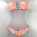 Agua Bendita  Bikini Bandeau Star Print Orange Photo 1